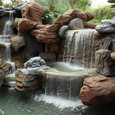 how are the fake rocks in waterfalls made
